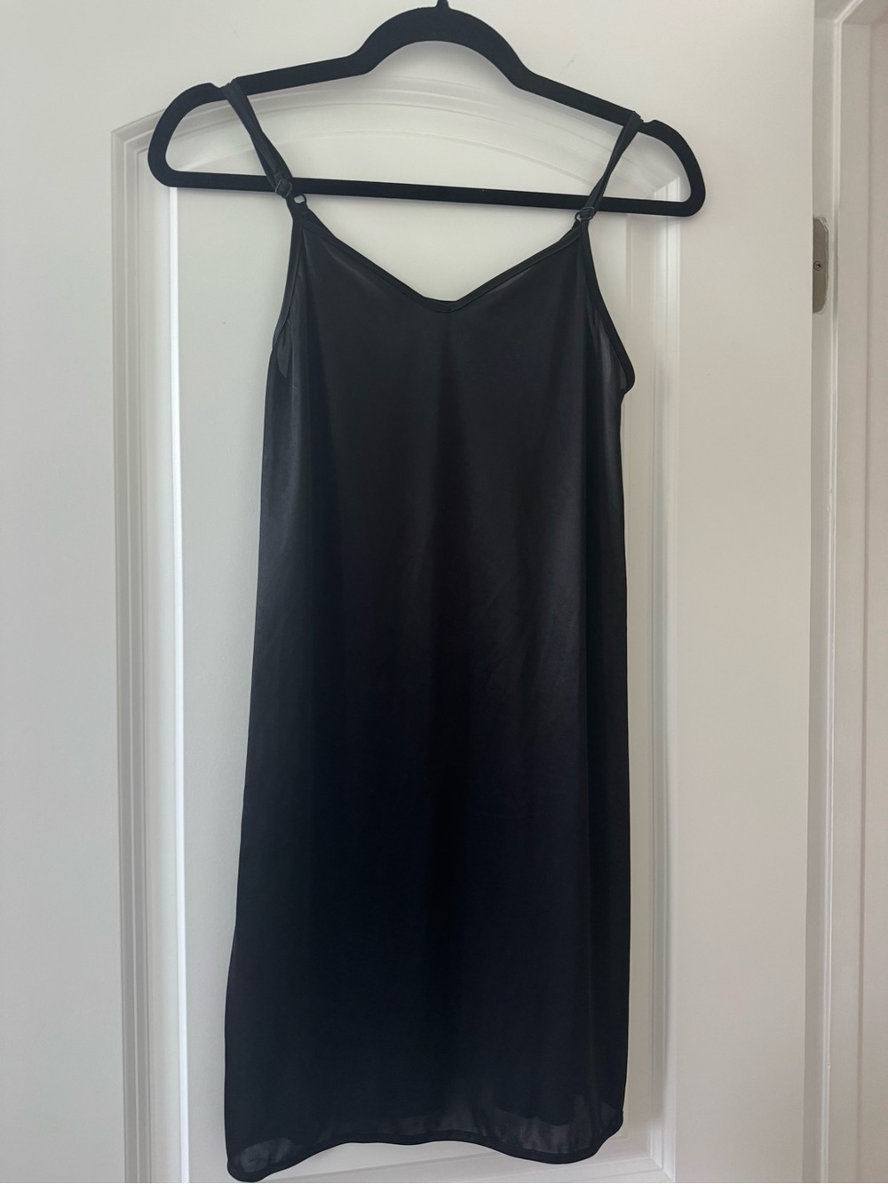 Classic Black Slip Dress with Adjustable Straps
